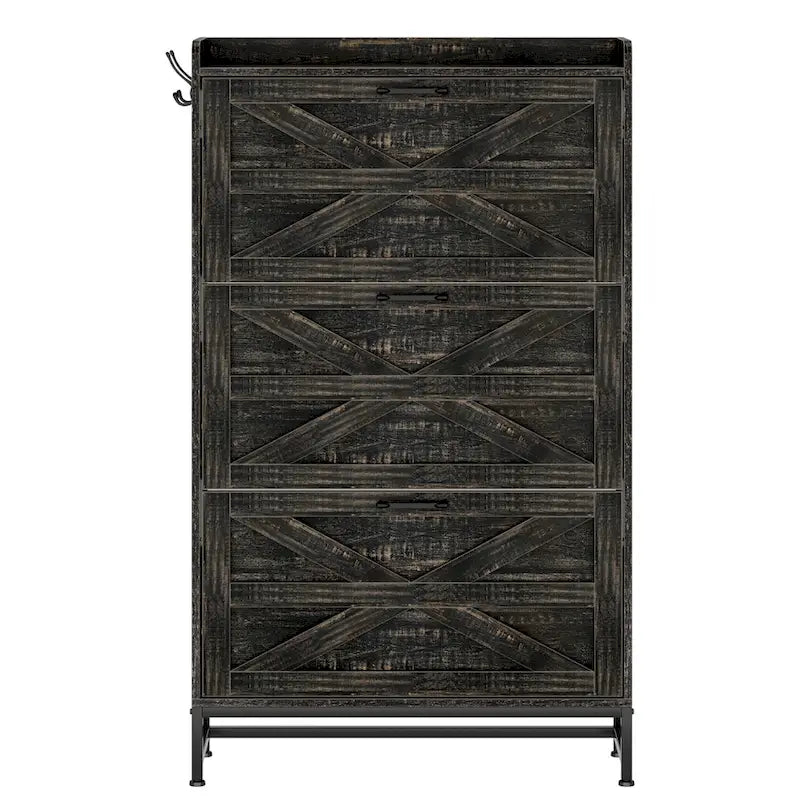 Shoe Cabinet, Entry Home Shoe Cabinet, Entrance Balcony Storage Cabinet, Large Capacity Shoe Rack, Grey