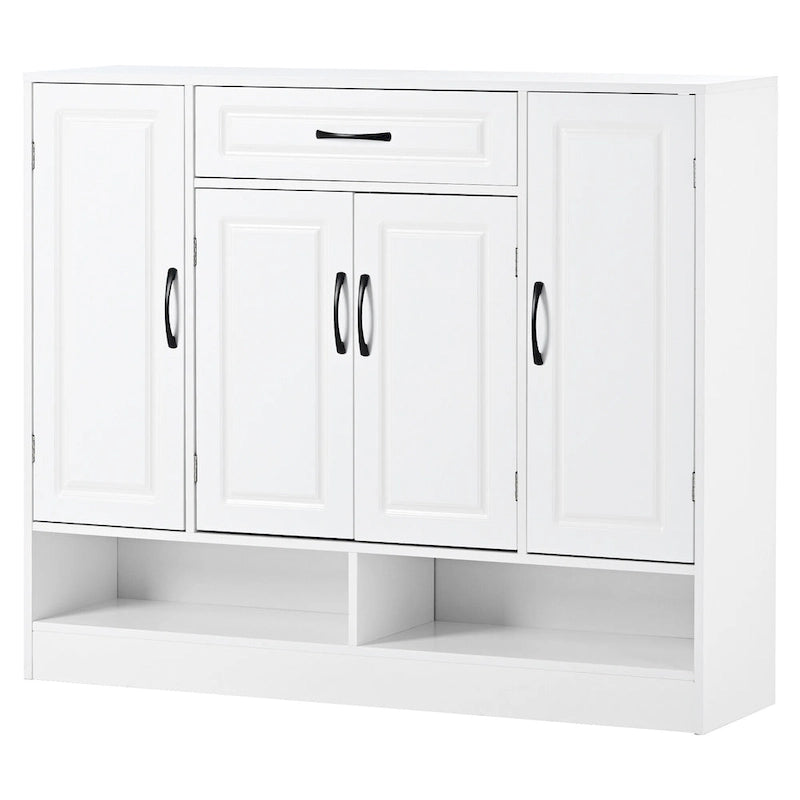 Sleek and Modern Shoe Cabinet with Adjustable Shelves, Minimalist Shoe Storage Organizer with Sturdy Top Surface