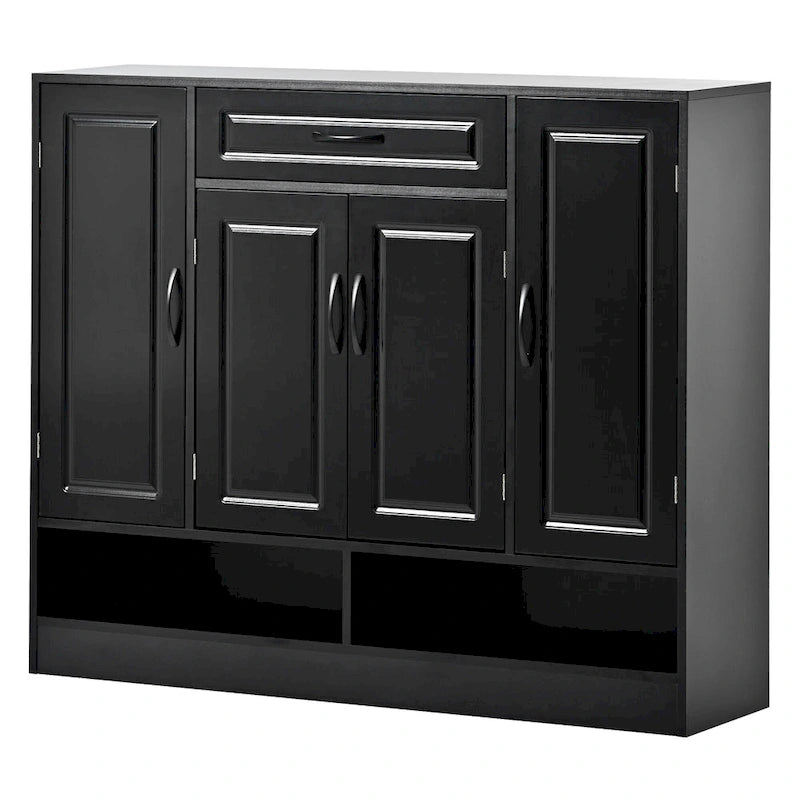 Sleek and Modern Shoe Cabinet with Adjustable Shelves, Minimalist Shoe Storage Organizer with Sturdy Top Surface