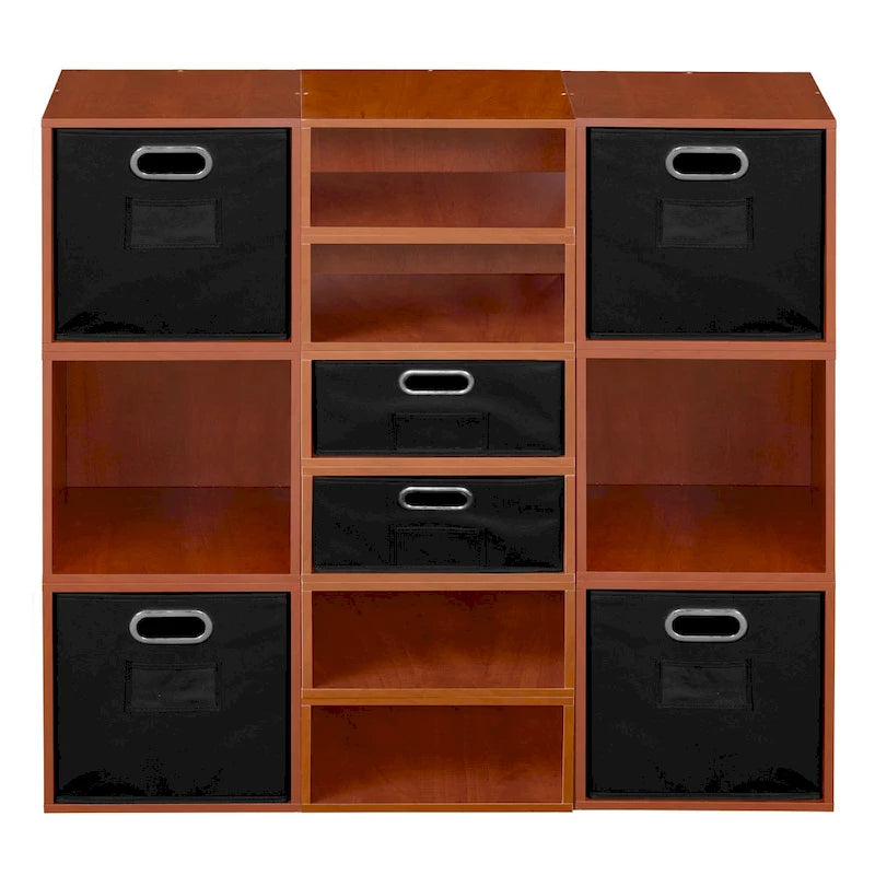 Cherry Wood Connect Storage Bookshelf
