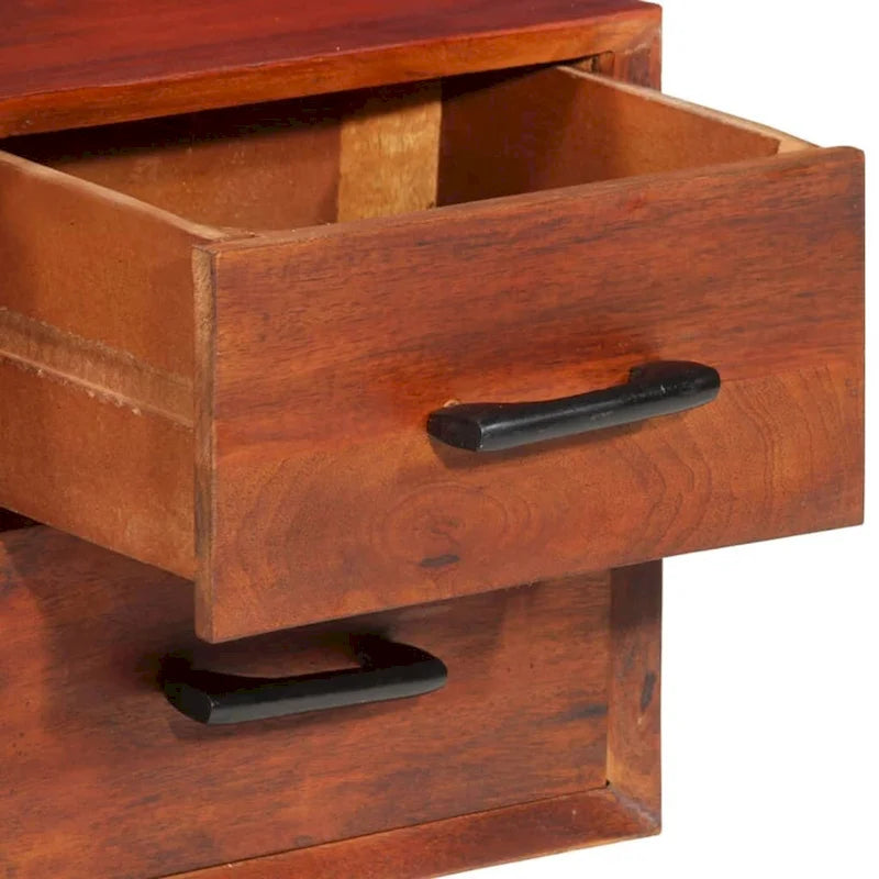 Solid Mango Wood Sideboard with 8 Drawers - 43.3x11.8x23.2