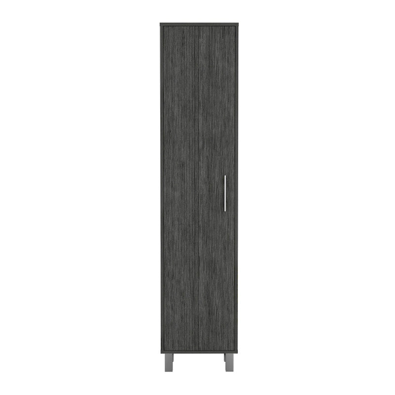 Single-Door Storage Cabinet - Smokey Oak