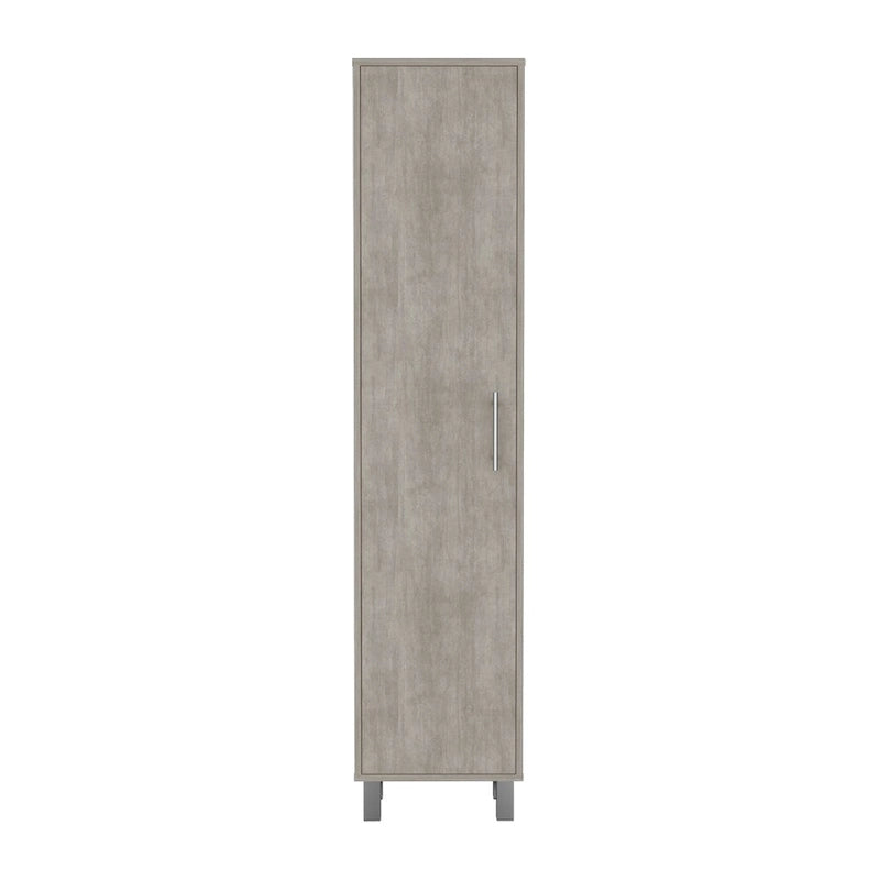 Single-Door Storage Cabinet - Smokey Oak
