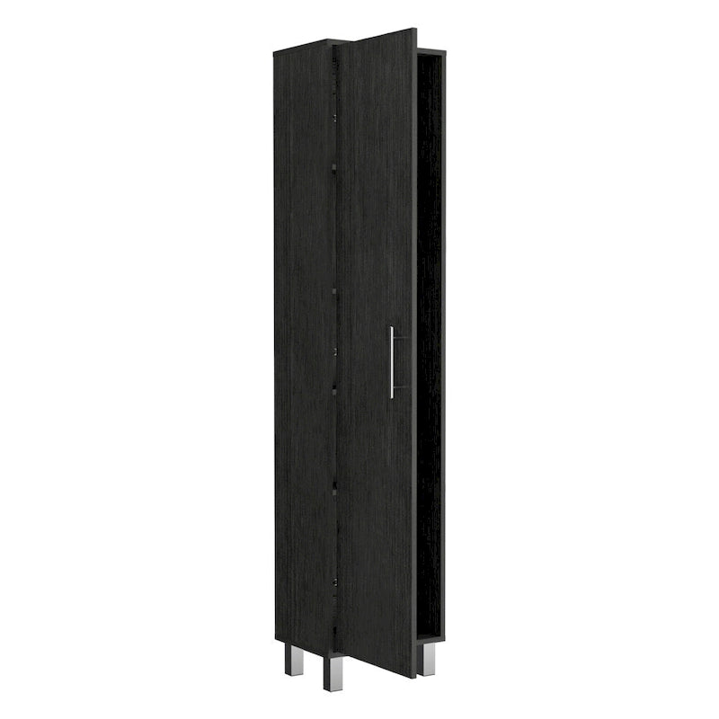 Single-Door Storage Cabinet - Smokey Oak