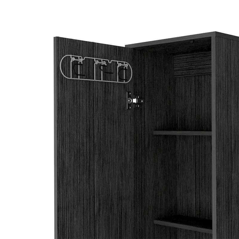 Single-Door Storage Cabinet - Smokey Oak