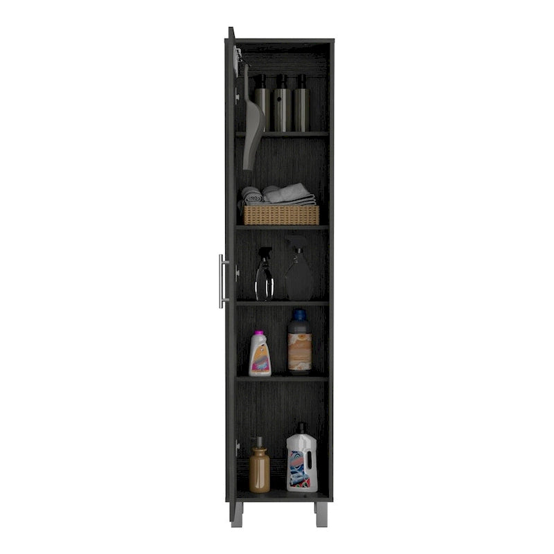 Single-Door Storage Cabinet - Smokey Oak
