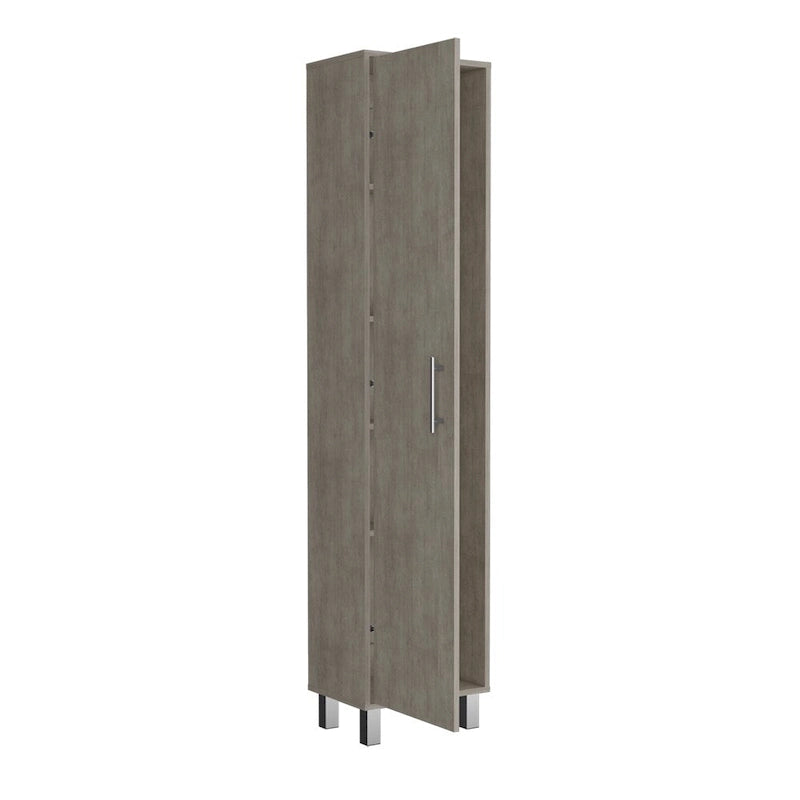 Single-Door Storage Cabinet - Smokey Oak