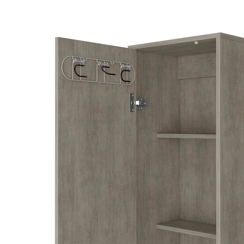 Single-Door Storage Cabinet - Smokey Oak