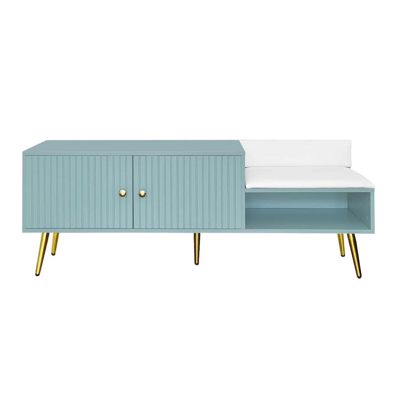 Modern Shoe Storage Bench with Hidden Storage and Upholstered Cushions for Bedside, Living Room and Entryway