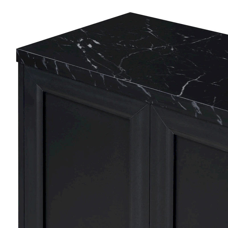Sideboard with Extra Large Storage Space with Metal Handles and Support Legs for Living Room and Dining Room