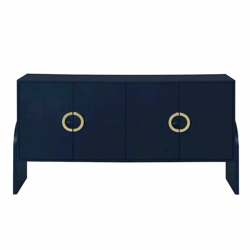 Four-Door Metal Handle Storage Cabinet