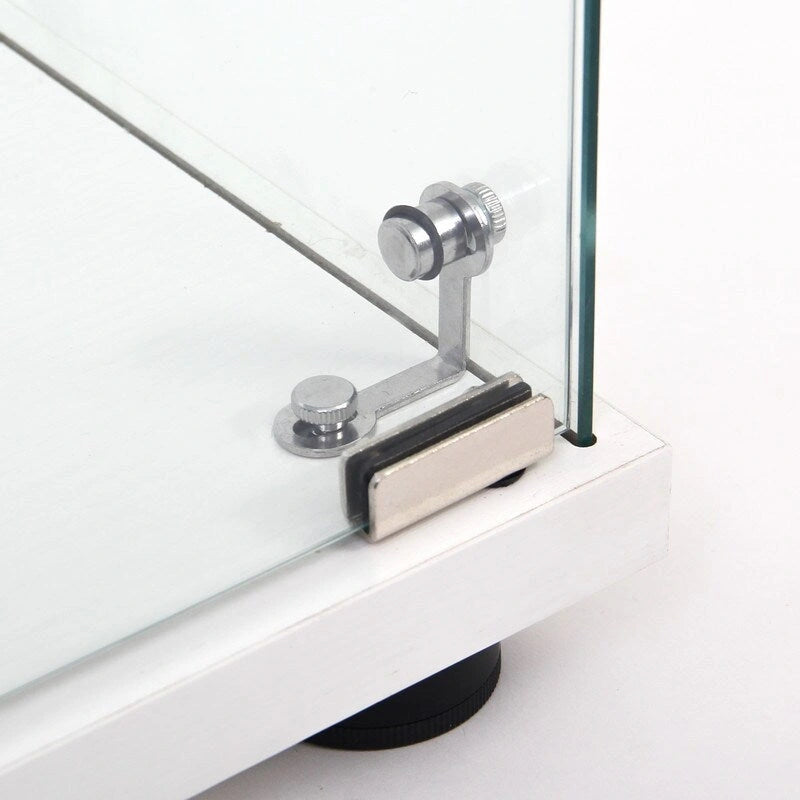 Floor Standing Two-door Glass Display Cabinet 4 Shelves with Door