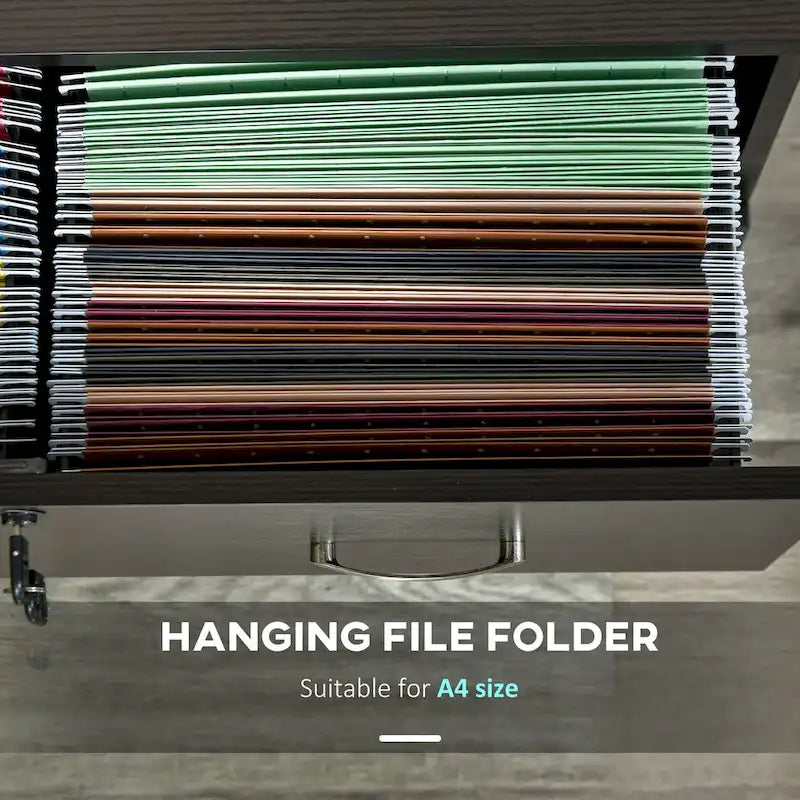 2-Drawer File Cabinet with Lock, Keys and Hanging Bar