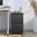 2 Drawer Metal Mobile File Cabinet,Rolling File Cabinet with Lock