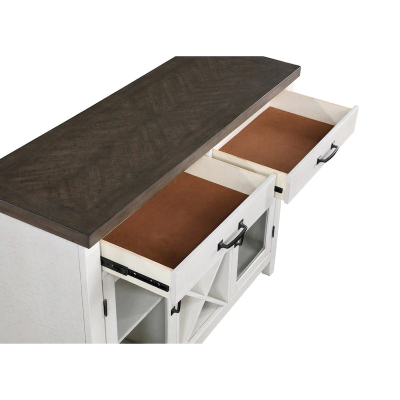 White and Brown Sideboard