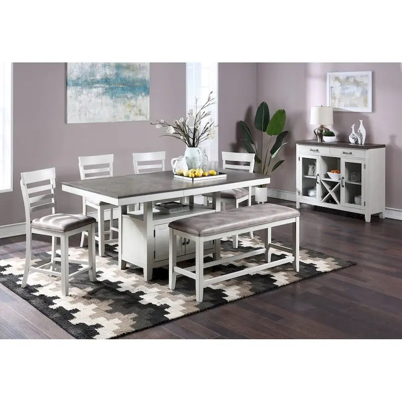 White and Brown Sideboard