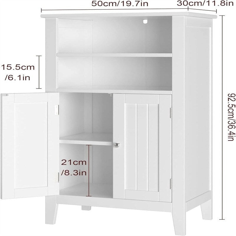 Cabinet with 2 Doors and Adjustable Shelf - 11.8D x 19.7W x 36.4H