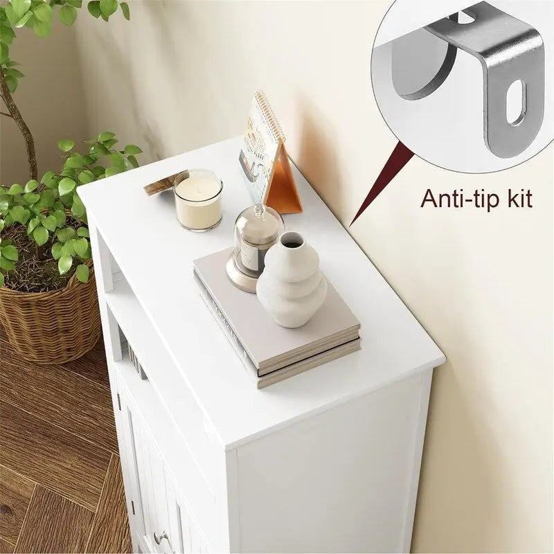 Cabinet with 2 Doors and Adjustable Shelf - 11.8D x 19.7W x 36.4H